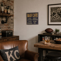 Plaque en métal vintage pour homme, style rustique, gaufrée, pour cave, bar, garage, salle de jeux, décoration murale amusante, signe en métal pour boissons fraîches