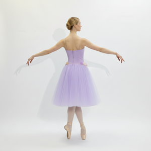 Vestido de Tutú Romántico Profesional para Niñas, Diseño Floral Hecho a Mano, Falda de Tul Suave para Bailarina, Diseño Lavanda, Estilo Cascanueces, Fitdance - Product Image 2