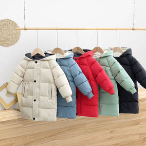 Manteau d'hiver pour enfants, parka et manteaux rembourrés en coton pour bébés garçons et filles, vestes longues épaisses et chaudes, vêtements d'extérieur pour tout-petits - Product Image 2