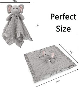 BSCI tùy chỉnh unisex <span class=keywords><strong>Elephant</strong></span> Comforter Hot Bán bé an ninh chăn phim hoạt hình phim hoạt hình quà tặng sơ sinh cho trẻ em - Product Image 3