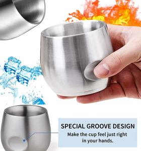 Juego de Tazas de Espresso de Acero Inoxidable 304 Plateado/Negro de Doble Pared y Aisladas, de 150ml/200ml, para Amantes del Café - Product Image 2