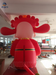 Dieu de la fortune/de la richesse gonflable géant de 4 m de haut pour la décoration des fêtes - Product Image 4