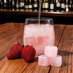 Cubos de Enfriamiento Reutilizables y Duraderos de Cuarzo Rosa, Piedras para Whisky para Mantener las Bebidas Alcohólicas y el Whisky Fríos - Product Image 1