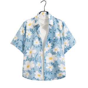 Chemise à manches courtes pour homme, imprimé floral oversize, respirante, décontractée, pour les <span class=keywords><strong>vacances</strong></span> d'été, souvenir de Hawaï, Floride, <span class=keywords><strong>Miami</strong></span> - Product Image 6