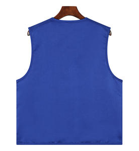 <span class=keywords><strong>Chaleco</strong></span> Multibolsillos de Poliéster con Cierre, Color Sólido, Personalizable con Logotipo Publicitario, para Grupos de Trabajo Juveniles - Product Image 6