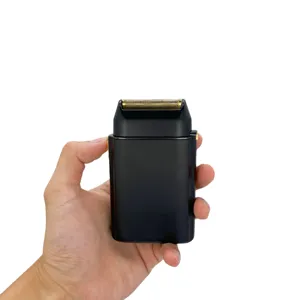 <span class=keywords><strong>Rasoir</strong></span> électrique pour hommes rechargeable par USB avec lame en acier inoxydable Surface miroir pour la coupe de la barbe domestique Poignée en plastique - Product Image 2