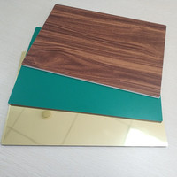 Panel compuesto de aluminio con revestimiento de PE PVDF de color madera ACP ACM para fachada de edificio comercial