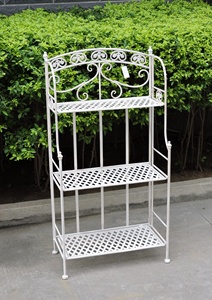 Etagère à fleurs en métal 3 niveaux support plantes extérieur balcon <span class=keywords><strong>terrasse</strong></span> jardin - Product Image 6