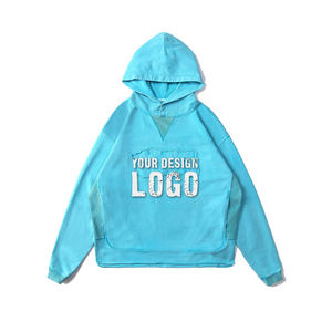 Autumn Winter Cotton No Drawstring Oversized Men's <b>Hoodie</b> Fashion Casual Heavyweight Drop Shoulder Pullover Mens Hoodies - Product Image 2