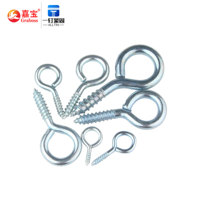 Œil à vis galvanisé petit format, connecteur œil à vis, crochet, anneau pour la fabrication de bijoux et l'artisanat, vis autotaraudeuses M3-M5