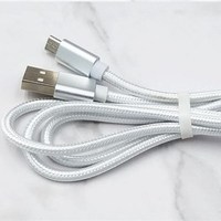 Câble de données mobile tressé en nylon avec blindage, micro USB, type C, USB-A, charge rapide 3A/5A, fourni directement par l'usine