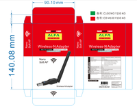 ALFA Network UW07 Draadloze Kaart Draagbare 2.4G 150Mbps USB WiFi Adapter WiFi Antenne WiFi Ontvanger voor PC en TV Box Eenvoudige Installatie