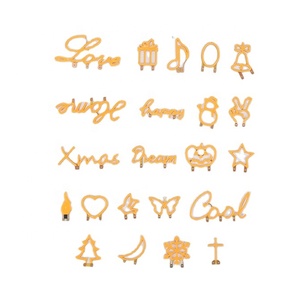 Puce personnalisée COB LED mots mimétiques lettres simulées fête <span class=keywords><strong>Hello</strong></span> Home Love Xmas Dream etc pour A60 G125 G95 G80 Edison ampoule lumière - Product Image 3