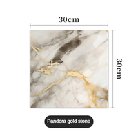 Autocollant de sol en carrelage de marbre épais simulé PVC imperméable auto-adhésif salon toilette cuisine maison décoration de sol autocollant mural