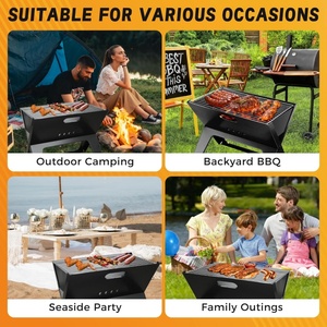 Hot Selling Foldable Portable Charcoal Grill Lightweight Simple Grill for Outdoor Cooking Camping Hiking Picnics Garden Travel - Product Image 6