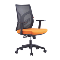 Vente directe d'usine, chaise ergonomique à dossier moyen en maille, chaise de bureau pour employés, chaise de travail pour ordinateur