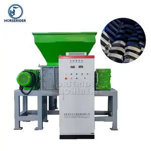 100-1000kg/h Double Shaft Shredder Machine of Plastic Recycling Machinery for PET Bottles Woods and Plastic things