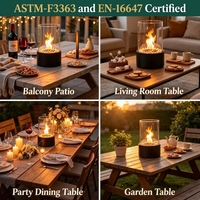 Cheminée d'intérieur personnalisée au bioéthanol, mini foyer de table pour fêtes, patio et décoration de jardin
