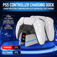 Station de charge stable pour deux manettes PS5 avec protection contre les surcharges et affichage LED pour manettes PS5 et PS5 Edge
