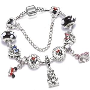Red minnie Mouse Charms Bracelets Good Luck Bracelet Mic <strong>Key</strong> Mouse - Product Image 1