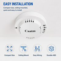 Détecteur intelligent de fuite de gaz naturel CAATM avec capteur CH4, communication RS485, surveillance IoT et contrôle de la vanne d'arrêt de gaz
