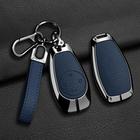 Étui de protection pour clé de voiture en alliage de zinc et cuir de haute qualité pour Leapmotor T03 S01 C11 C01, porte-clés et accessoires