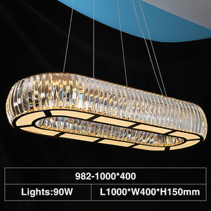 โคมไฟระย้าคริสตัลที่ทันสมัยโคมไฟเพดานหรูหราห้องนั่งเล่นโคมไฟคริสตัล LED จี้รับประทานอาหารสำหรับตกแต่งบ้าน - Product Image 2