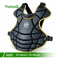 Protège-poitrine de baseball YumuQ personnalisé avec logo en PU pour jeunes et adultes, équipement de protection avec sangles réglables