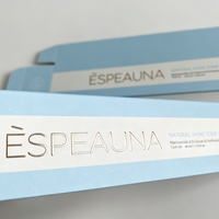 Boîte d'emballage simple pour produits de soin de la peau, en papier pliable avec finition noire métallisée