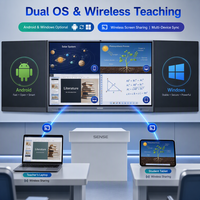 Tableau interactif intelligent 86 pouces 4K UHD avec écran tactile Nano, compatible craie et écriture, pour salles de classe - Fournisseur d'usine