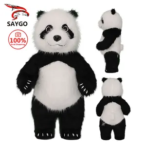 Saygo kostum maskot Panda tiup, setelan Cosplay karakter kartun 2M/2.6M/3M untuk dewasa