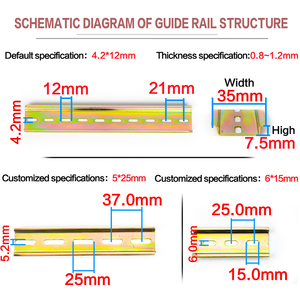 <span class=keywords><strong>Rail</strong></span> <span class=keywords><strong>de</strong></span> guidage CHFRPU <span class=keywords><strong>de</strong></span> haute qualité, largeur 35 mm, hauteur 7,5 mm, longueur 1 ou 2 mètres, trou fixe M4/M6, <span class=keywords><strong>rail</strong></span> en <span class=keywords><strong>acier</strong></span> industriel DIN - Product Image 4