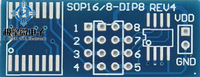 Adaptor Programmer JQW SOP16/8-DIP8 REV4 SOP16 SOP8 ke DIP8 1.27mm ke 2.54mm untuk Pengujian EEPROM Flash Harga Asli