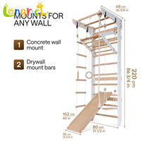 Cadre d'escalade intérieur/extérieur en demi-cercle pour enfants Toddler Montessori Swedish Ladder Australian Cat Mounted Frame Set for Kids