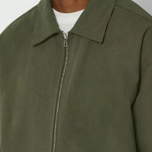 <span class=keywords><strong>Camicia</strong></span> da Lavoro Personalizzata in Tessuto Scamosciato con Doppia Cerniera, Mezza Manica, Colletto a V, Vendita all'Ingrosso, Abbigliamento Maschile - Product Image 4