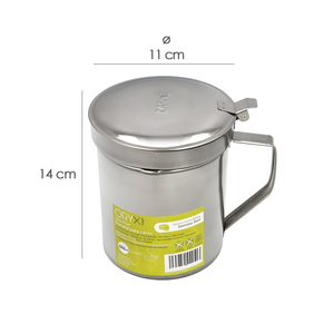 Vassoio per Grasso di Carne in Acciaio Inossidabile, 1 Litro. Con filtro e coperchio - Product Image 2