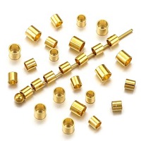 Perles d'espacement à sertir Tube pour la fabrication de bijoux à bricoler soi-même Tube perles d'extrémité à sertir Clip bouchon perles d'espacement composants de résultats de bijoux