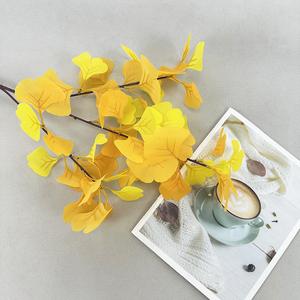 Decoración de Hogar de Alta Gama, Hojas de <span class=keywords><strong>Ginkgo</strong></span>, Hojas de <span class=keywords><strong>Ginkgo</strong></span> <span class=keywords><strong>Biloba</strong></span> de Seda de Alta Calidad, Hojas de <span class=keywords><strong>Ginkgo</strong></span> Artificiales - Product Image 3