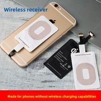 Chargeur sans fil Wellon, récepteur Qi pour téléphones iPhone, Android, Type-C avec patch à induction