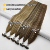 Fasimei Usine de cheveux humains fabriqués en usine en Chine Extensions de cheveux à la kératine Cheveux à pointe plate en stock Mini K Tip