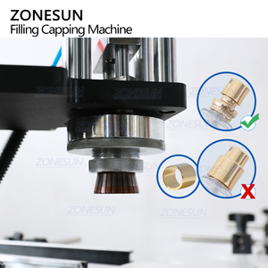 Zonesun ZS-AFC25 Monoblock Bơm Từ Quay Mỹ Phẩm Phun Mũ Nước Hoa Chai Làm Đầy Chất Lỏng Đóng Nắp Uốn Tóc Bồng Máy - Product Image 5
