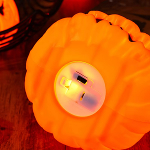 Nouvelles guirlandes lumineuses LED décoratives pour Halloween, motif citrouille, très populaires, pour une sécurité optimale. - Product Image 2
