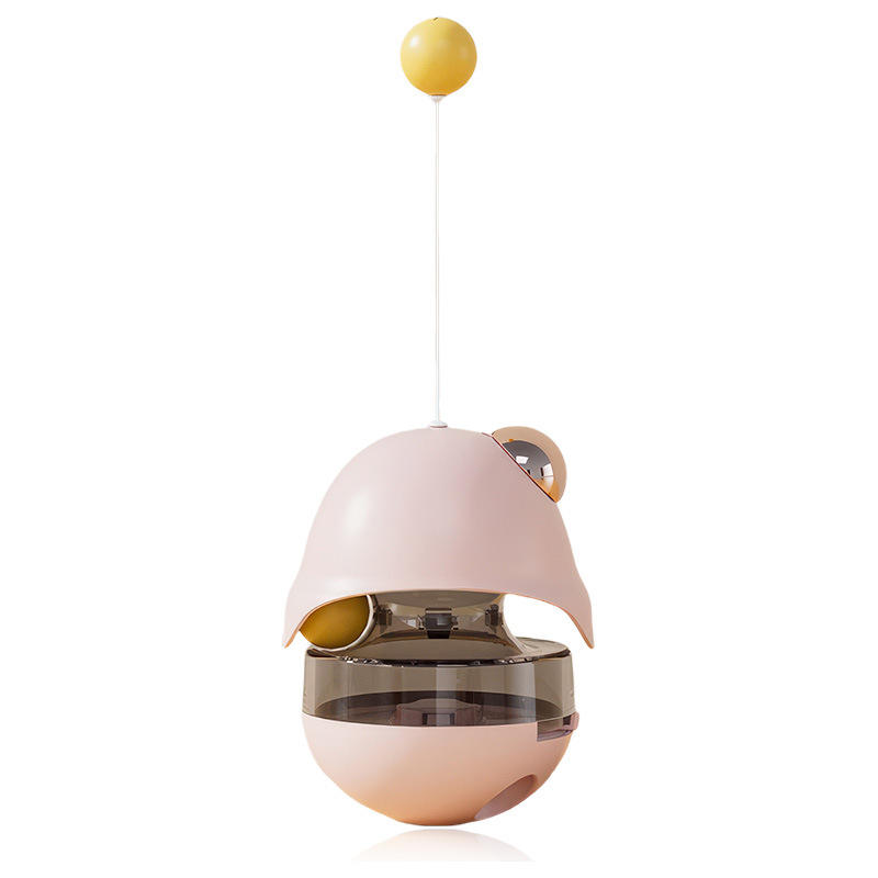 Vaso rosa con bola de hierba gatera