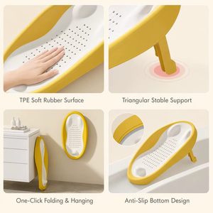 Baignoire pliable ergonomique pour bébé, filet de bain pour <span class=keywords><strong>nouveau</strong></span>-<span class=keywords><strong>né</strong></span>, lit de douche pliable pour nourrisson, prix usine OEM en gros - Product Image 2