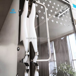 Équipement vétérinaire OSCAT prix d'usine boutique cage pour chat avec bac à litière avec roues cage pour chat en acier inoxydable à trois couches EC-6 - Product Image 4