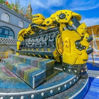 Manège extérieur de parc d'attractions, manège rotatif Robocop en fibre de verre pour 16 personnes, à vendre