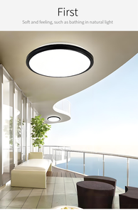 Đèn trần LED siêu mỏng màu đen 15w Đèn chống nước ba lớp Ip54 Đèn ban công nhà bếp phòng tắm - Product Image 6