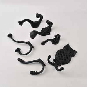 Cast Iron Wall Hooks Black Animal Shape Coat Rack Wall Mounted Durable Entryway Key Hanger <b>Wardrobe</b> Use - Product Image 1
