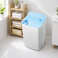 Lave-linge compact portable 200W à cuve unique, mini laveuse électrique pour sous-vêtements, chaussettes, vêtements de bébé, usage domestique