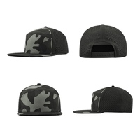 Casquette personnalisée à 6 panneaux avec découpe laser, logo brodé, casquette snapback sport à visière plate, casquette snapback décontractée en polyester à visière plate